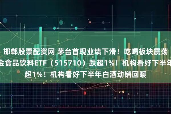邯郸股票配资网 茅台首现业绩下滑！吃喝板块震荡下挫，华宝基金食品饮料ETF（515710）跌超1%！机构看好下半年白酒动销回暖